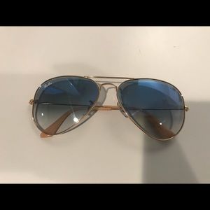 RayBan Aviator Sunglasses, Blue gradient lenses